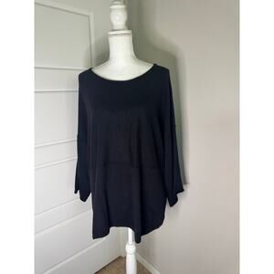 J.JILL (PUREJILL) Size Medium, Kimono Sweater Dark Blue (NWT) Retail $79